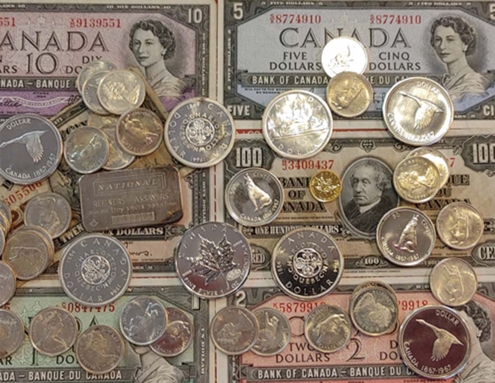 Banknotes and coins